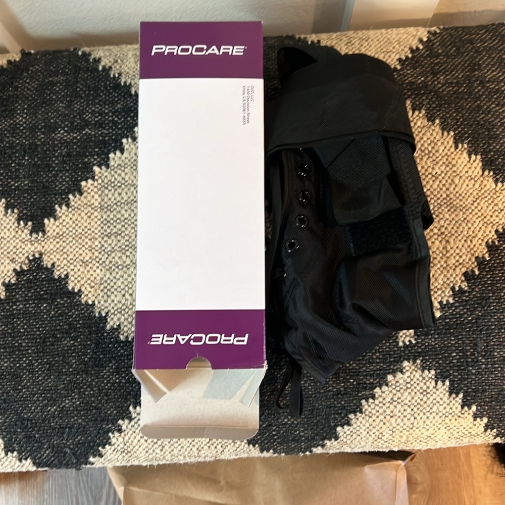 ProCare Black Lace-Up Ankle Support Brace, X-Large